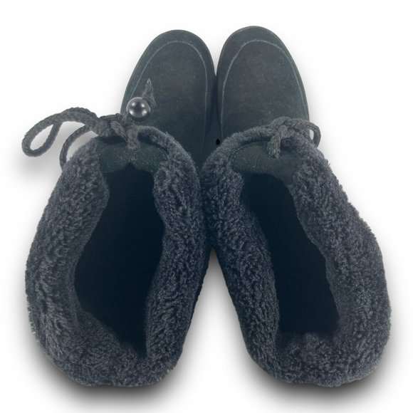 Skechers SKCH Plus 3 Pyramids Boots 48034 Suede Hidden Wedge Lined Black Women 9 - Picture 7 of 9